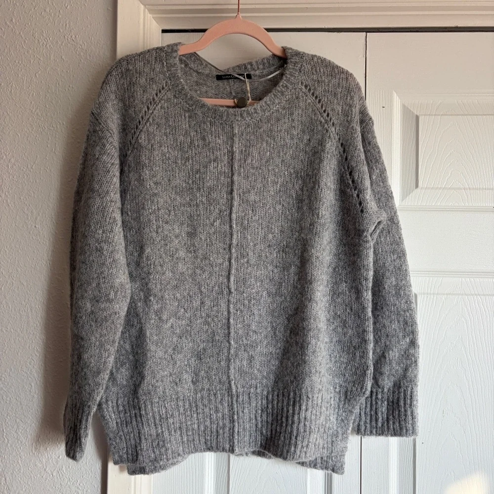 LUISA CERANO Brushed Knitted Wool Alpaca Knit Sweater